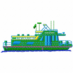 Boats Embroidery Design 9 Boats Embroidery Design 9